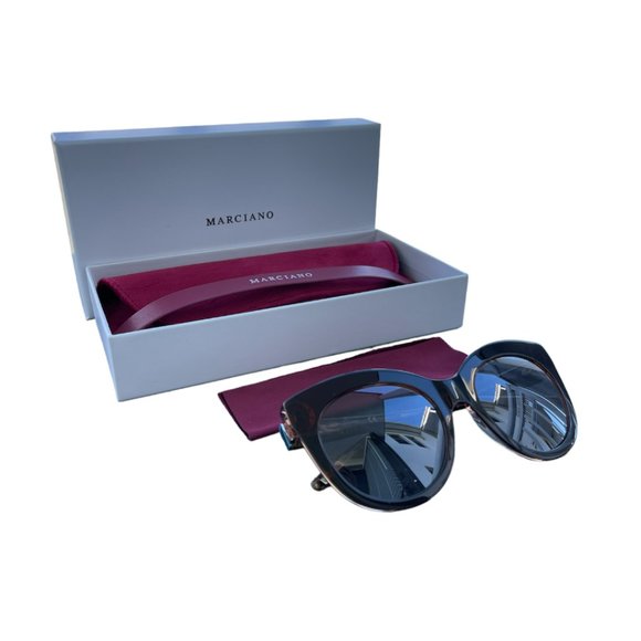 Marciano Women Sunglasses Cat Eye GM0760 Brown Acetate 54-21-140 - Picture 2 of 11